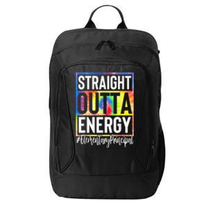 Elementary Principal Straight Outta Energy Tie Dye City Backpack