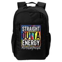 Elementary Principal Straight Outta Energy Tie Dye Daily Commute Backpack