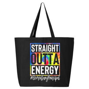 Elementary Principal Straight Outta Energy Tie Dye 25L Jumbo Tote