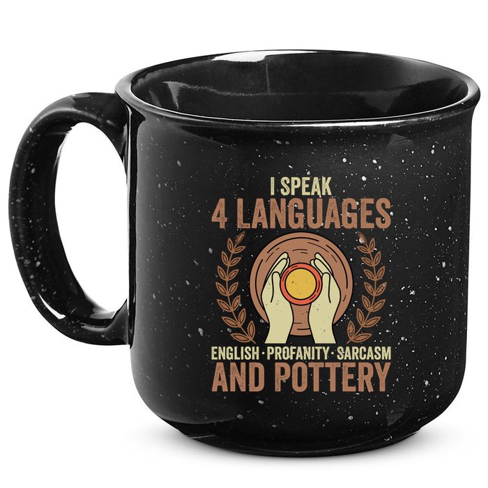 English Profanity Sarcasm And Pottery 15oz Campfire Ceramic Mug