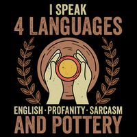 English Profanity Sarcasm And Pottery Drawstring Bag