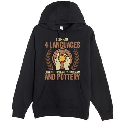 English Profanity Sarcasm And Pottery Premium Pullover Hoodie