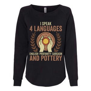 English Profanity Sarcasm And Pottery Womens California Wash Sweatshirt