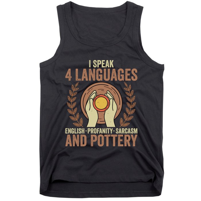 English Profanity Sarcasm And Pottery Tank Top