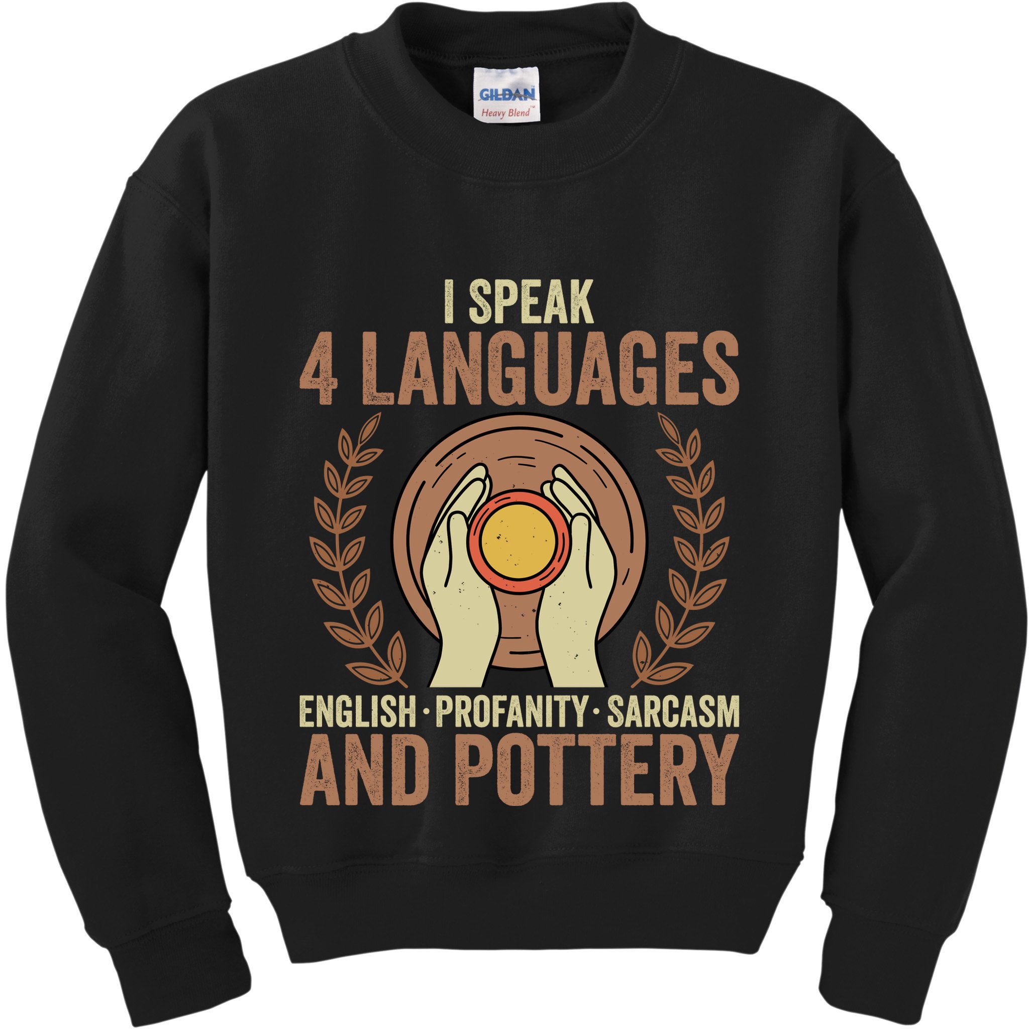 English Profanity Sarcasm And Pottery Kids Sweatshirt