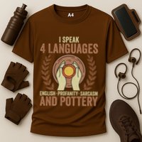 English Profanity Sarcasm And Pottery Cooling Performance Crew T-Shirt