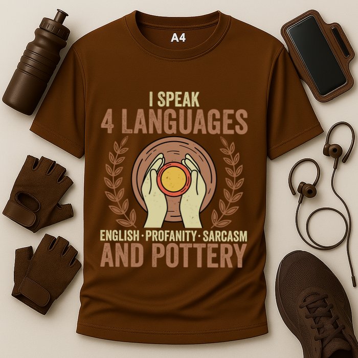 English Profanity Sarcasm And Pottery Cooling Performance Crew T-Shirt
