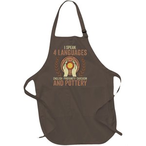 English Profanity Sarcasm And Pottery Full-Length Apron With Pockets