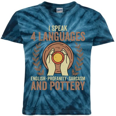 English Profanity Sarcasm And Pottery Kids Tie-Dye T-Shirt