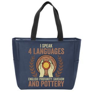 English Profanity Sarcasm And Pottery Zip Tote Bag