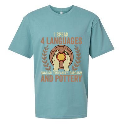English Profanity Sarcasm And Pottery Sueded Cloud Jersey T-Shirt