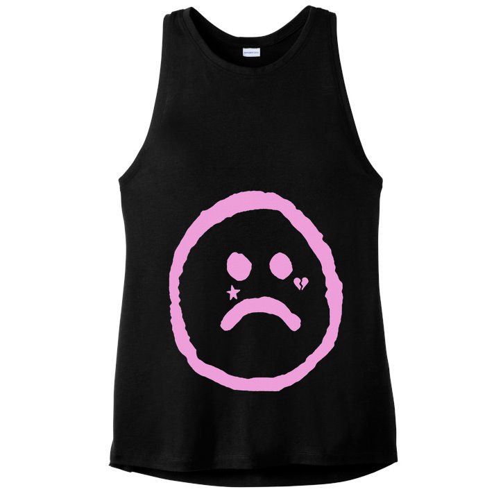 Emo Peep Sad Face Tattoo Goth Rap Hip Hop Ladies PosiCharge Tri-Blend Wicking Tank