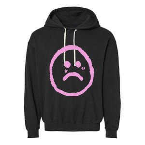 Emo Peep Sad Face Tattoo Goth Rap Hip Hop Garment-Dyed Fleece Hoodie