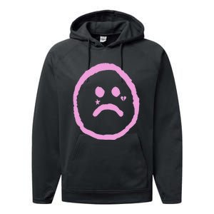 Emo Peep Sad Face Tattoo Goth Rap Hip Hop Performance Fleece Hoodie