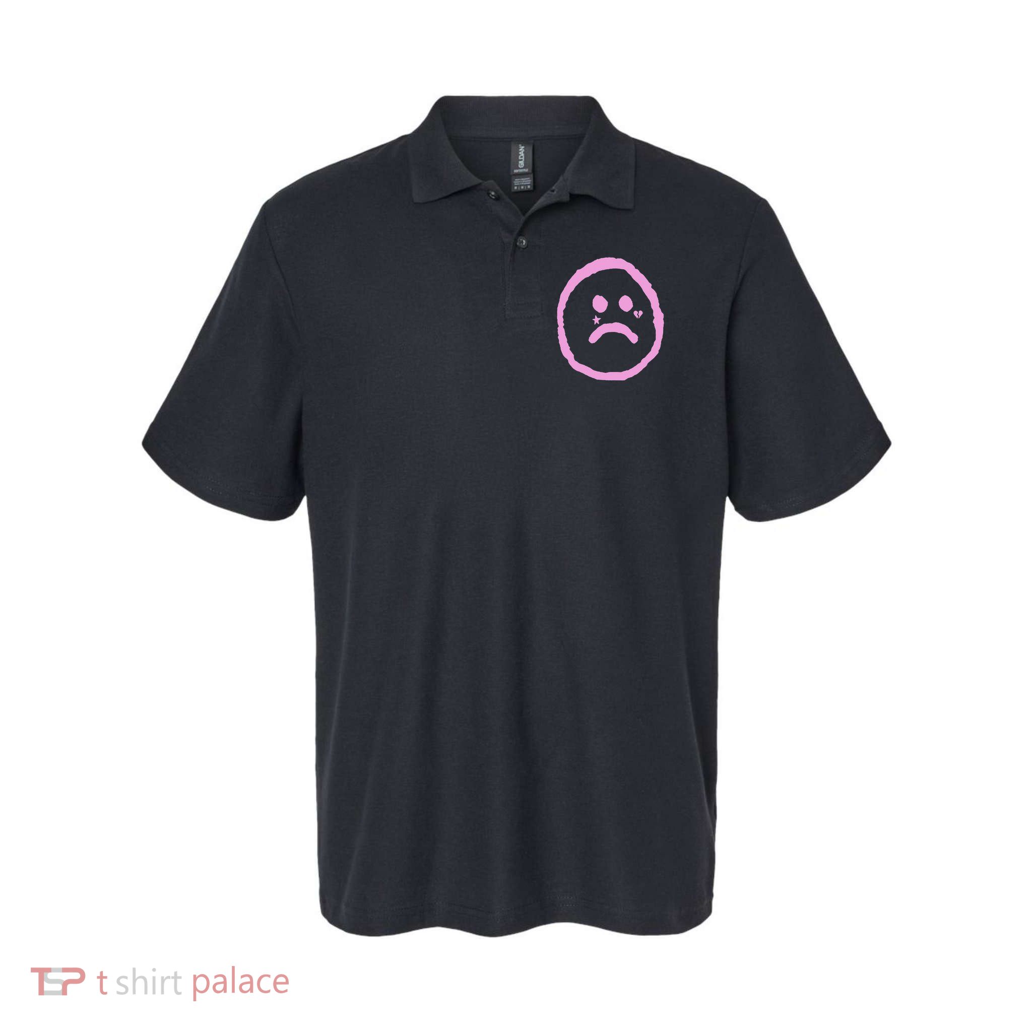 Emo Peep Sad Face Tattoo Goth Rap Hip Hop Polo