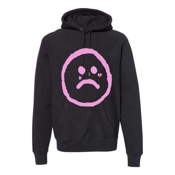 Emo Peep Sad Face Tattoo Goth Rap Hip Hop Premium Hoodie