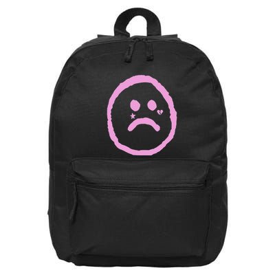 Emo Peep Sad Face Tattoo Goth Rap Hip Hop 16 in Basic Backpack