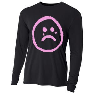 Emo Peep Sad Face Tattoo Goth Rap Hip Hop Cooling Performance Long Sleeve Crew