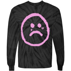 Emo Peep Sad Face Tattoo Goth Rap Hip Hop Tie-Dye Long Sleeve Shirt