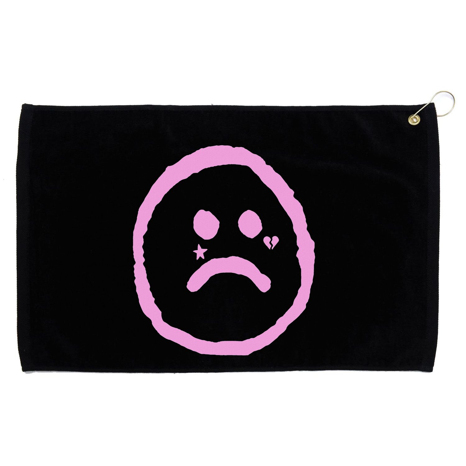 Emo Peep Sad Face Tattoo Goth Rap Hip Hop Grommeted Golf Towel
