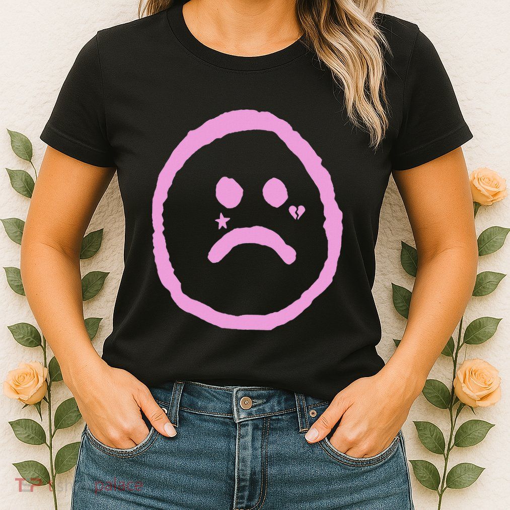 Emo Peep Sad Face Tattoo Goth Rap Hip Hop Womens T-Shirt