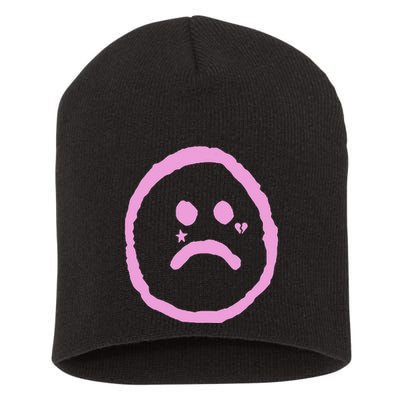 Emo Peep Sad Face Tattoo Goth Rap Hip Hop Short Acrylic Beanie