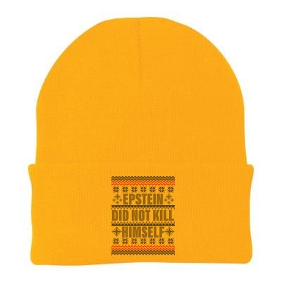 Epstein Did Not Kill Himself Ugly Christmas Sweater Knit Cap Winter Beanie