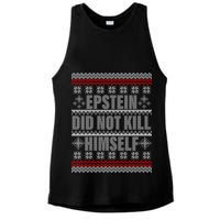 Epstein Did Not Kill Himself Ugly Christmas Sweater Ladies PosiCharge Tri-Blend Wicking Tank