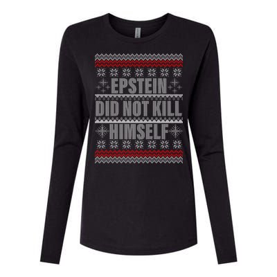 Epstein Did Not Kill Himself Ugly Christmas Sweater Womens Cotton Relaxed Long Sleeve T-Shirt