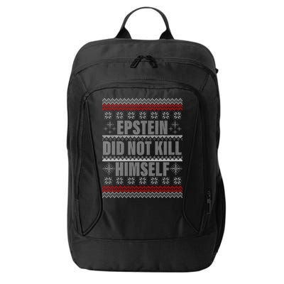 Epstein Did Not Kill Himself Ugly Christmas Sweater City Backpack