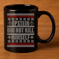 Epstein Did Not Kill Himself Ugly Christmas Sweater 11oz C Handle Ceramic Mug
