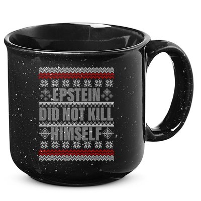 Epstein Did Not Kill Himself Ugly Christmas Sweater 15oz Campfire Ceramic Mug