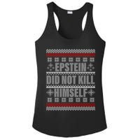 Epstein Did Not Kill Himself Ugly Christmas Sweater Ladies PosiCharge Competitor Racerback Tank