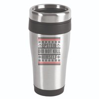 Epstein Did Not Kill Himself Ugly Christmas Sweater 16oz Travel Tumbler
