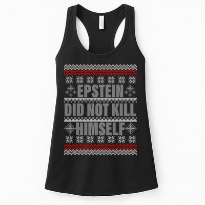 Epstein Did Not Kill Himself Ugly Christmas Sweater Womens Tank Top