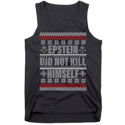 Epstein Did Not Kill Himself Ugly Christmas Sweater Tank Top