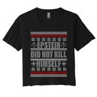 Epstein Did Not Kill Himself Ugly Christmas Sweater Crop Top