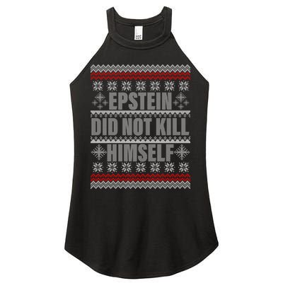 Epstein Did Not Kill Himself Ugly Christmas Sweater Women's Perfect Tri Rocker Tank