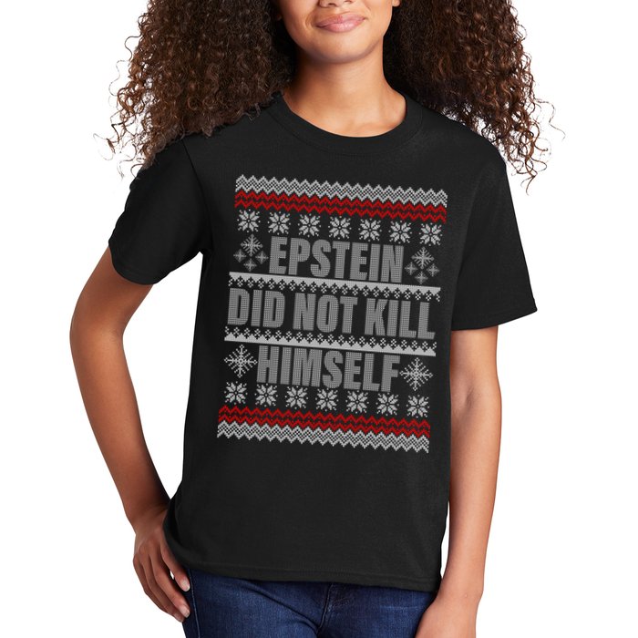 Epstein Did Not Kill Himself Ugly Christmas Sweater Kids T-Shirt