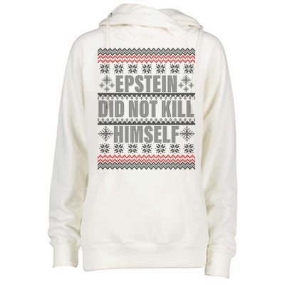 Epstein Did Not Kill Himself Ugly Christmas Sweater Womens Funnel Neck Pullover Hood