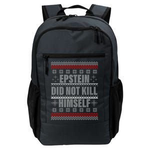 Epstein Did Not Kill Himself Ugly Christmas Sweater Daily Commute Backpack