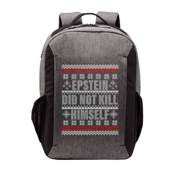 Epstein Did Not Kill Himself Ugly Christmas Sweater Vector Backpack