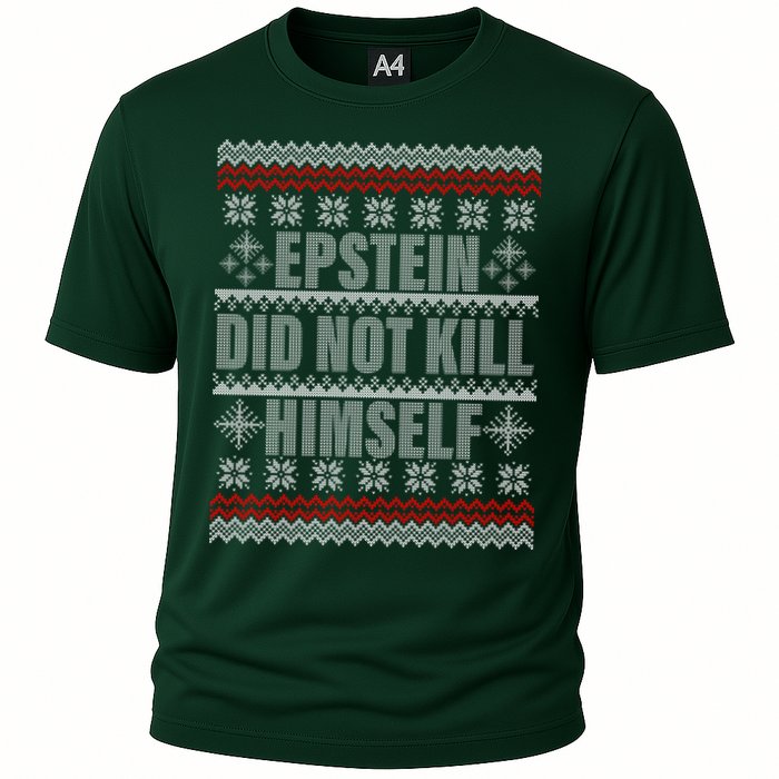 Epstein Did Not Kill Himself Ugly Christmas Sweater Performance Shirt