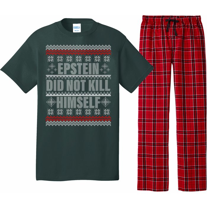 Epstein Did Not Kill Himself Ugly Christmas Sweater Pajama Set