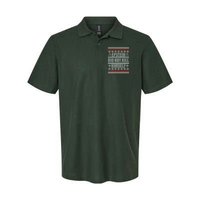 Epstein Did Not Kill Himself Ugly Christmas Sweater Softstyle Adult Sport Polo