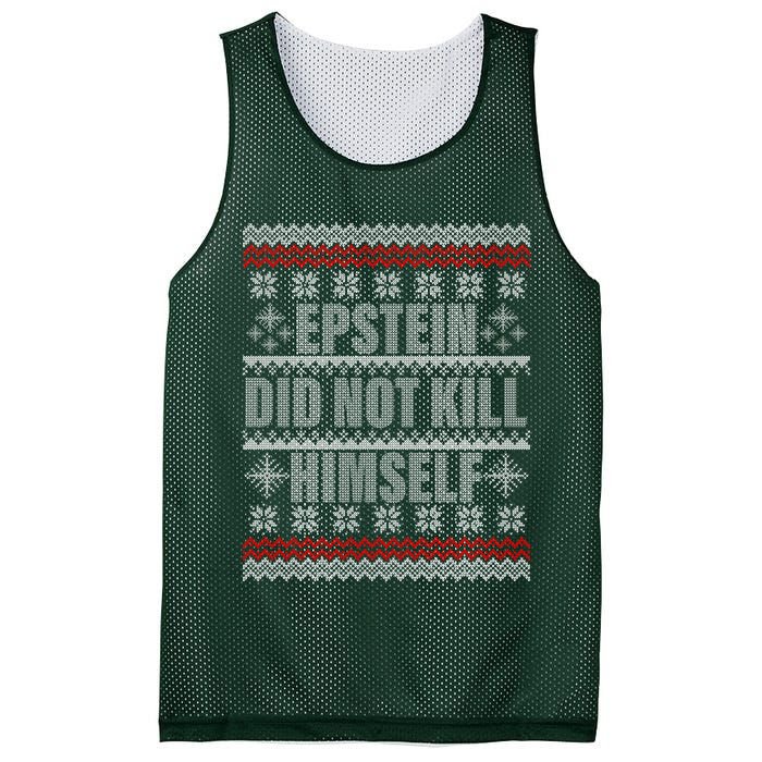 Epstein Did Not Kill Himself Ugly Christmas Sweater Mesh Reversible Basketball Jersey Tank