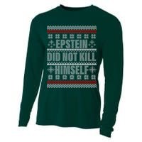 Epstein Did Not Kill Himself Ugly Christmas Sweater Cooling Performance Long Sleeve Crew