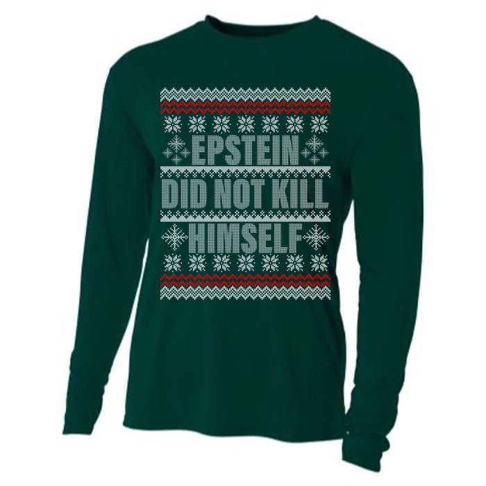 Epstein Did Not Kill Himself Ugly Christmas Sweater Cooling Performance Long Sleeve Crew