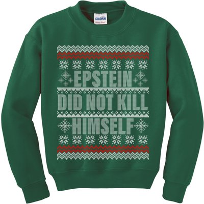 Epstein Did Not Kill Himself Ugly Christmas Sweater Kids Sweatshirt