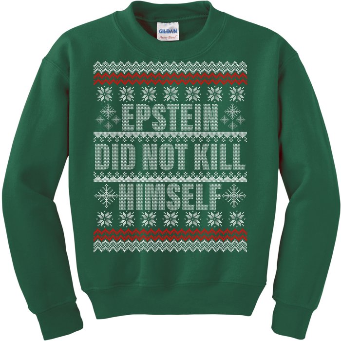 Epstein Did Not Kill Himself Ugly Christmas Sweater Kids Sweatshirt